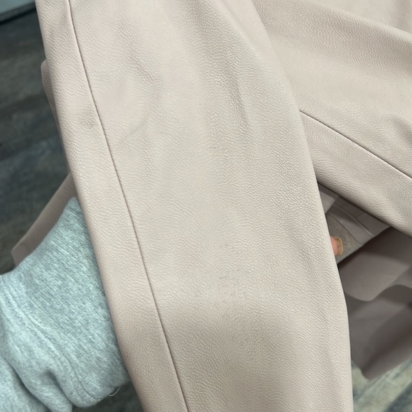 ZARA Blush Pink Faux Leather Jacket Size small - Picture 12 of 12